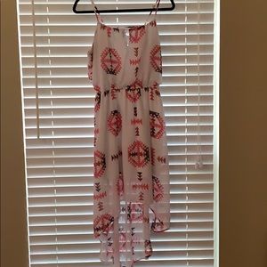 Aztec Print High Low Dress